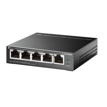 TP-LINK 5-PORT GIGABIT EASY SMART/SWITCH WITH 4-PORT POE+ TL-SG105MPE   