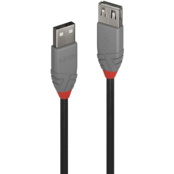 Cablu Lindy 3m USB 2.0 Type A Ext, Anthr LY-36704