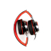 Casti cu micr. Spacer , cu fir, rosu SPHS-SILVER
