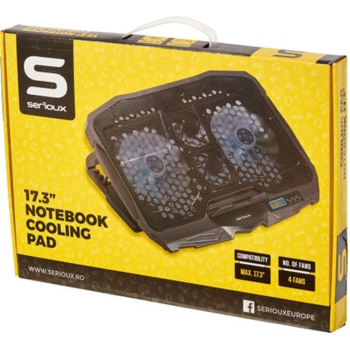 Serioux LAPTOP COOLING PAD NCP025, USB, 10-17 SRXNCP025