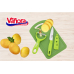 TRIO, 3  PIECES KITCHEN SET
1 x  cutting board 24.5 x15x4cm
1 x vegetable knife 9 cm
1 x vegetable peeler