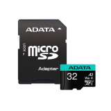 Micro Secure Digital Card ADATA 32Gb, AUSDH32GUI3V30SA2-RA1, Clasa 10, cu adaptor SD (pentru telefon)