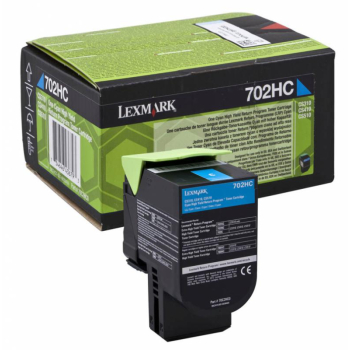 Cartus Toner Lexmark Nr. 702HC High Yield Return Program Cyan 3000 Pagini for CS310, CS410, CS510 70C2HC0