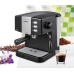 Espressor Heinner HEM-850BKSL, 850 W, 1.5 L, 15 bar, filtru dublu din inox, Negru Argintiu