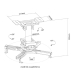 Neomounts Suport videopr.de tavan NM 45kg ng CL25-530BL1