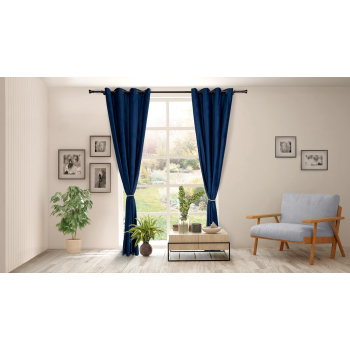 Heinner Set 2 draperii catifea 140x270 Albastru HR-VDR140-BLUE