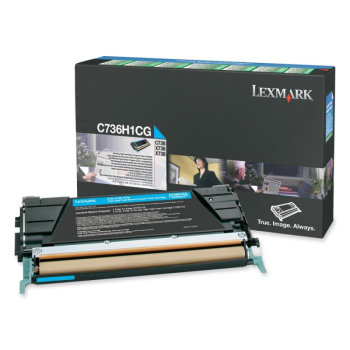 Lexmark RET. PROGR. TONER CARTR. CYAN/CYAN 10K PGS F/C736/ X736/ X738 C736H1CG
