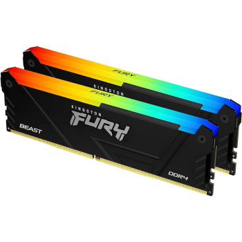 Memorie Kingston 16GB DDR4-3200MT/S CL16/DIMM (KIT OF 2) FURY BEAST RGB KF432C16BB2AK2/16