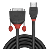 Lindy 5m HDMI to DVI-D Cable, Black Line