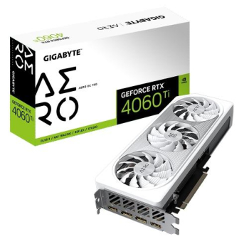 Placa video Gigabyte VGA GB GeForce RTX 4060 Ti AERO OC GV-N406TAERO OC-16GD 