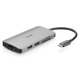D-Link USB-C 8-PORT USB HUB+HDMI+LAN/WITH CARD READER+USB-C PD DUB-M810