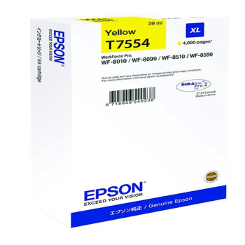 Ink Epson T7554 Yellow XL | WF-8010/WF-8090/WF-8510/WF-8590