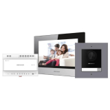 KIT videointerfon 2 fire pentru 1 familie, monitor 7 inch, Alarma - HIKVISION DS-KIS702Y  