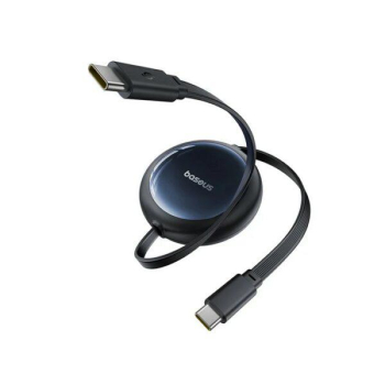 CABLU alimentare si date Baseus Nomos, Fast Charging Data Cable pt. smartphone, retractabil, USB Type-C la USB Type-C 100W, 1.5m, negru 