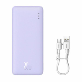 POWER BANK Baseus Airpow, 10000mAh, 20W, 1 x USB; 1 x USB Type-C, total 3A, violet, 