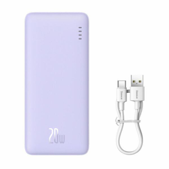 POWER BANK Baseus Airpow, 10000mAh, 20W, 1 x USB; 1 x USB Type-C, total 3A, violet, 