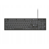 Tastatura Natec Herring Slim, negru/alb