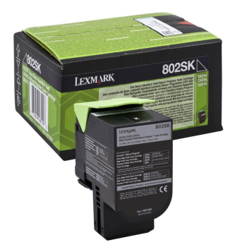Cartus Toner Lexmark Nr. 802SK Return Program Black 2500 Pagini for X310, CX310, CX410, CX510 80C2SK0