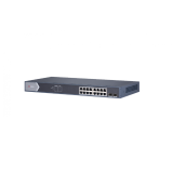 Switch 16 porturi gigabit PoE, 2 porturi SFP, Smart Management - HIKVISION DS-3E1518P-SI  