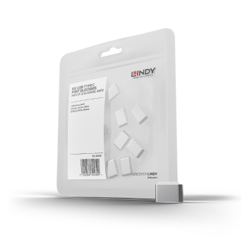 Cablu Lindy 10xUSB-C Port Blocker(w/o key) alb LY-40439
