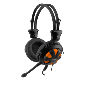 Casti A4Tech HS-28-3 cu microfon si control de volum black-orange