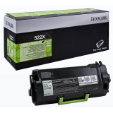 Cartus Toner Lexmark Nr. 522X Extra High Yield Return Program Black 45000 Pagini for MS811DN, MS811DTN, MS811N, MS812DE, MS812DN, MS812DTN 52D2X00