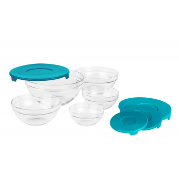 Vanora SET 5 BOLURI DE STICLA CU CAPAC VN- GB1401