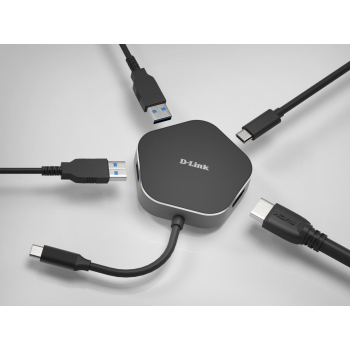 D-Link USB-C 4-PORT HUB+HDMI/WITH USB-C PD DUB-M420