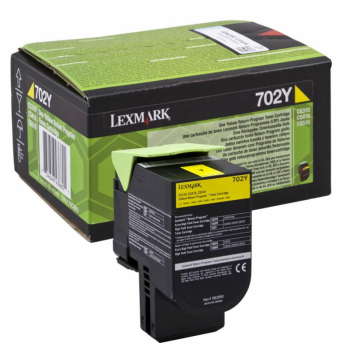 Cartus Toner Lexmark Nr. 702Y Return Program Yellow 1000 Pagini for CS310DN, CS310N, CS410DN, CS410DTN, CS410N, CS510DE, CS510DTE 70C20Y0