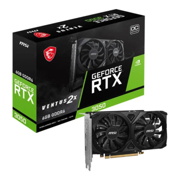 Placa video PLACI VIDEO MSI GeForce RTX 3050 VENTUS 2X 6GB OC GDDR6 DP 1.4 2xHDMI 2.1 GEFORCE RTX 3050 VENTUS 2X 6G OC 