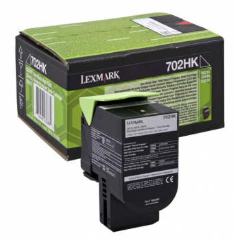 Cartus Toner Lexmark Nr. 702HK High Yield Return Program Black 4000 Pagini for CS310, CS410, CS510 70C2HK0