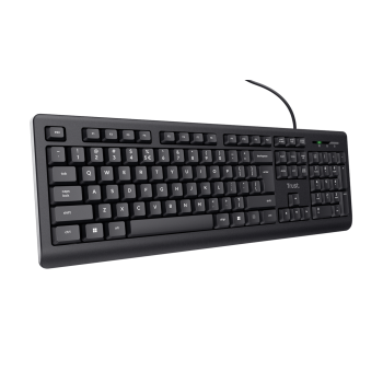Tastatura cu fir Trust, negru
