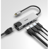 D-Link USB-C 5-PORT USB HUB+HDMI+LAN/WITH USB-C PD DUB-M520