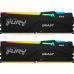 Memorie Kingston 32GB DDR5-5200MT/S CL40 DIMM/(KIT OF 2) FURY BEAST RGB KF552C40BBAK2-32