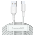 Cablu alimentare si date Baseus Simple Wisdom, USB Male la USB-C Male, 1.5 m, alb TZCATZJ-02