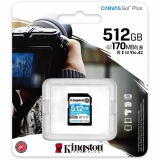Card memorie Kingston 512GB SDXC CANVAS GO PLUS 170R/C10 UHS-I U3 V30 SDG3/512GB