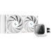Cooler Deepcool LS520 WH, compatibil skt. Intel si AMD, racire cu lichid, ventilator 120 mm x 2, 2250 rpm, iluminat RGB, R-LS520-WHAMNT-G-1 (timbru verde 2.00 lei) 