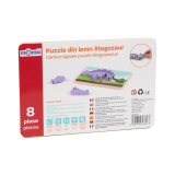 MomKi PUZZLE DIN LEMN STEGOZAUR, 8 PIESE MK79372