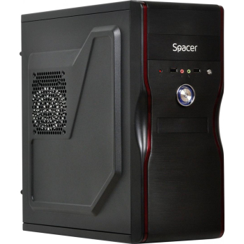 Carcasa Middle Tower Spacer Mercury Sursa 450W 2x USB 2.0 2x Jack 3.5mm black SPC-MERCURY