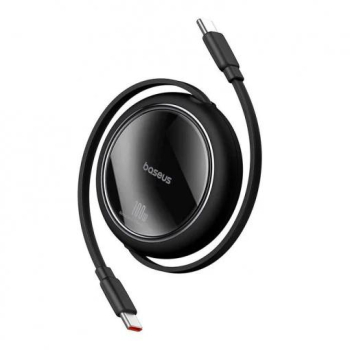CABLU alimentare si date Baseus Free2Draw Mini, Fast Charging Data Cable pt. smartphone, retractabil, USB Type-C la USB Type-C 100W, 1m, negru 