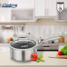 CASEROLA INOX+CAPAC 18X9CM,2L,TITANIUM3