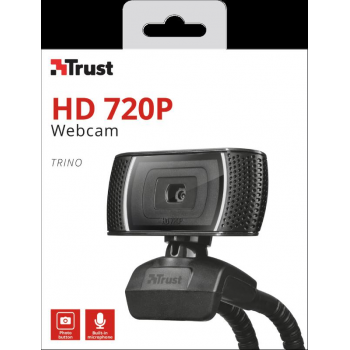 Camera WEB Trust Trino HD Video Webcam  Specifications General Plug & play yes Driver needed no Height of main product (in mm) 81 mm Width of main product (in mm) 70 mm Depth of main product (in mm) 62 mm Total weight 88 g Mounting type flexible stand  Co