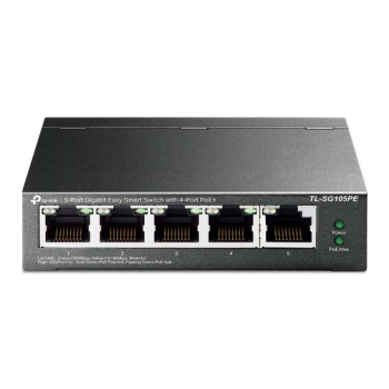 TP-LINK 5-PORT GIGAB EASY SMART SWITCH/WITH 4-PORT POE+ TL-SG105PE   