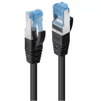 Cablu Lindy 1m Cat.6A S/FTP LSZH, Black LY-47177   