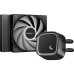 Cooler Deepcool LE300 MARRS, compatibil skt. Intel si AMD, racire cu lichid, ventilator 120 mm, 2250 rpm, iluminat verde, R-LE300-BKLNMG-G-1 (timbru verde 2.00 lei) 