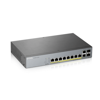 ZyXEL GS1350-12HP, 12 Port managed CCTV PoE switch, long range, 130W