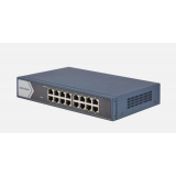 Switch 16 porturi Gigabit, Hikvision DS-3E0516-E(B), fara management, 16 x 1000M Ethernet port, layer 2, RJ45 port, Full duplex, MDI/MDI-X adaptive, IEEE 802.3, IEEE 802.3u, IEEE 802.3x, MAC Address Table: 8 K, Internal Cache: 4.1 Mbits, material metal, d