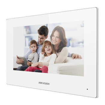 Monitor videointerfon TCP/IP Wireless, Touch Screen TFT LCD 7inch, ALB - HIKVISION DS-KH6320-WTE1-W  