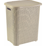 Cos rufe  plastic tip rattan 45 L- BEJ 34,5 x 41 x  46