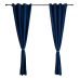 Heinner Set 2 draperii catifea 140x270 Albastru HR-VDR140-BLUE